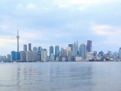 Toronto Skyline Time Lapse Stock Footage