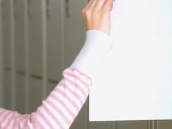 Beautiful female student Stock Footage