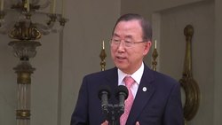 French president meets UN secretary general, comment on Egypt News Clip