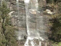 View of waterfall, Fallbach, Kaernten, Maltatal, Austria Stock Footage