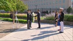 Obama attends 9/11 ceremony at the Pentagon News Clip