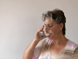 Old Woman and Toothache Stock Footage