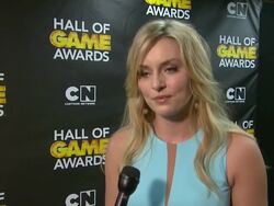 INTERVIEW - Lindsey Vonn on winning an award at Cartoon Network Hosts Fourth Annual Hall Of Game Awards Stock Footage