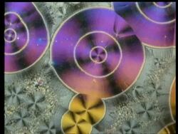 Rotate and zoom in to crystals, concentric circle pattern Stock Footage