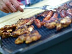 Barbecue grill. Stock Footage