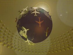 (Loop) Planes Around the World Stock Footage