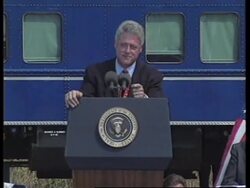 USA: OHIO: PRESIDENT CLINTON'S 2ND DAY WHISTLESTOP TRAIN TOUR News Clip