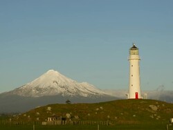 Lighthouse at sunset Stock Footage