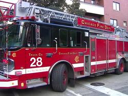 Chicago Fire Department Truck Stock Footage