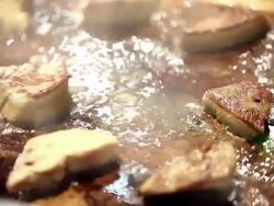 HD: Foie Gras cooking Stock Footage