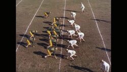 WS HA American football players at line of scrimmage / United States Stock Footage