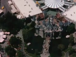 Aerial of Disneyland Stock Footage