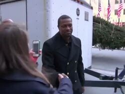 Chris Tucker at Rockefeller Plaza Stock Footage