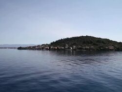 Sailing near Pasman island, Kornati National Park Stock Footage