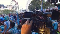 Argentina fans watch World Cup at fanfest in Buenos Aires and on Copacabana beach News Clip