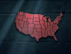 USA map red Stock Footage