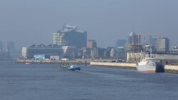 Shipyard in sunset - Hamburg Stock Footage