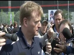NFL Commissioner Roger Goodell says the league is still doing interviews regarding player punishments that likely will be handed down for the Saints'' pay-for-hits bounty system. News Clip