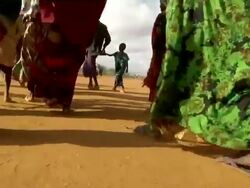 Refugees walking Stock Footage