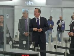 David Cameron Visits Heathrow Terminal Five News Clip