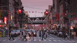 East Broadway Chinatown in New York City Stock Footage