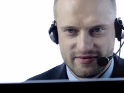 Business customer service smiling Stock Footage