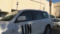 Inspectors from the Organisation for the Prohibition of Chemical Weapons leave hotel News Clip