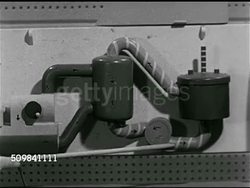 1952: NUCLEAR NAVY: WS Captain Hyman George Rickover w/ March of Time reporter Alan Dibble using scale model to show nuclear-powered submarine engine operation.  Naval, reactor, heat exchange, turbine, later Vice Admiral.  Cold War. Instructional Video