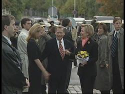 CZECH REPUBLIC: HILLARY CLINTON MEETS PRESIDENT HAVEL News Clip