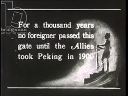 Holy of Holies, Winter Palace and people eating among shrines. Beijing, China 1920s Stock Footage