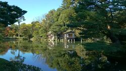 Kenrokuen Garden in Autumn, Kanazawa, Japan Stock Footage