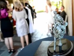 ATMOSPHERE: Statue at the World Grand Unveiling Of Stock Footage