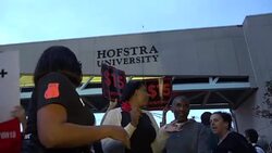 Hofstra University Protest, Presidential Debate 2016, Stock Footage