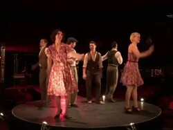 Chelsea Mcguffin, Daniel Caitlow, David Carberry, Mozes, Henna Kaikula, Nara Demasson Finale (dance) at Cantina Photocall on May 9, 2012 in London, England (Footage by WireImage Video/Getty Images)  Stock Footage