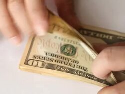 Counting money Stock Footage