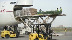 SArabia sends 105 tons of aid for Iraqi displaced News Clip