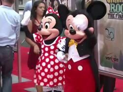 Minnie and Mickey Mouse at the Camp Rock 2: The Final Jam - New York Premiere Stock Footage