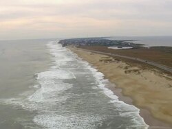 WS AERIAL View of Rodanthe / North Carolina, United States Stock Footage