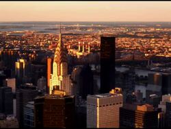 Manhattan sunset Stock Footage