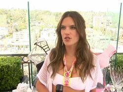 INTERVIEW - Alessandra Ambrosio on her favorite pieces & finding the right suit at Victoria's Secret Celebrates The 2014 Swim Collection With Supermodels Alessandra Ambrosio And Behati Prinsloo Stock Footage
