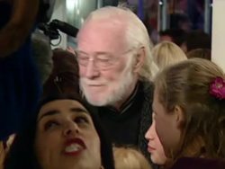 Richard Harris speaking to press at premiere of Harry Potter and the Philosopher's Stone. News Clip