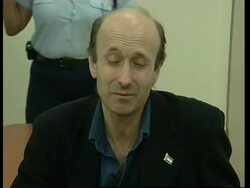 Johnston arrives at Erez crossing, speaks, leaves News Clip