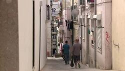 Portugal, Lisbon, Mouraria neighborhood Stock Footage