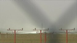 CLEAN: Boeing 767 lands safely despite landing gear failure News Clip