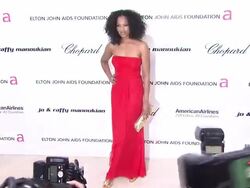 Garcelle Beauvais at the 19th Annual Elton John AIDS Foundation Academy Awards Viewing Party - Part 2 at West Hollywood CA. (Footage by WireImage Video/GettyImages) Stock Footage