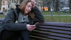 Depressed teen girl Stock Footage