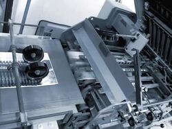 Machine Folding Paper Stock Footage