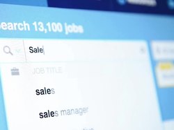 Job search screen Stock Footage