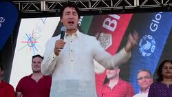 Justin Trudeau, PM of Canada, Visits Taste of Manila Festival-Toronto,Canada Stock Footage