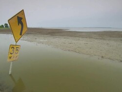 WS Flood land in mississippi river / Memphis, Tennessee, United States Stock Footage